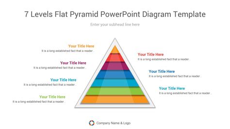 7 levels flat pyramid powerpoint diagram template | CiloArt