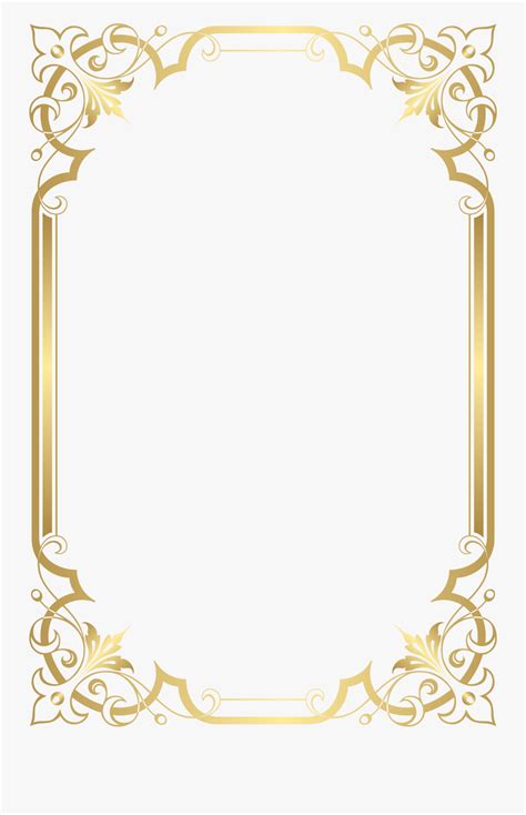Border Frame Clip Art - Gold Border High Resolution , Free Transparent Clipart - ClipartKey