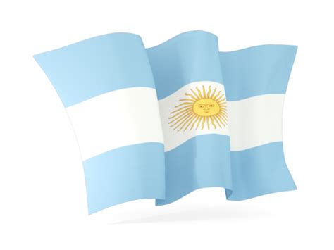 Waving flag. Illustration of flag of Argentina