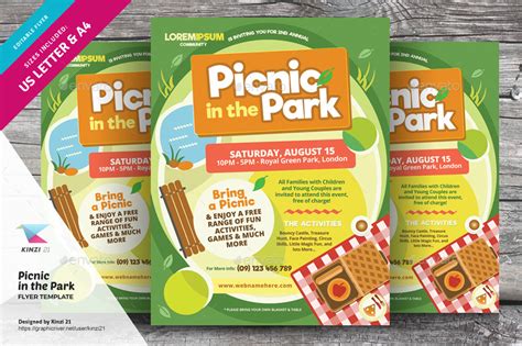 Picnic in the Park Flyer Template, Print Templates | GraphicRiver