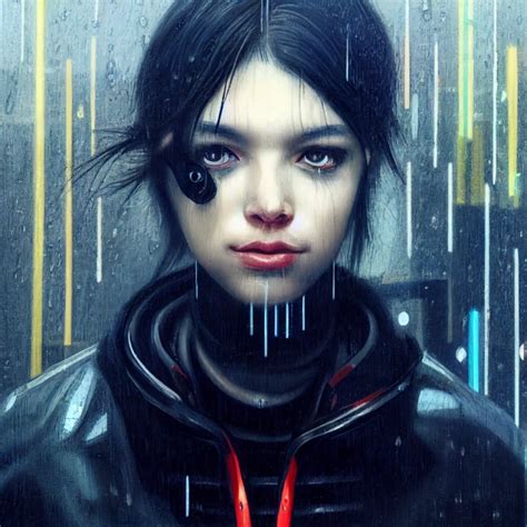 transhuman, cyberpunk, portrait, rain, skyline | Midjourney | OpenArt