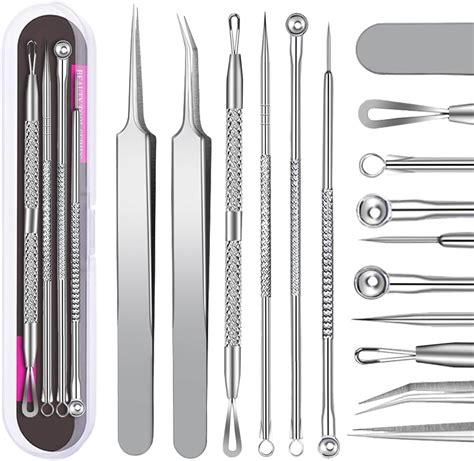 Amazon.com: Blackhead Remover Tool & Acne Removal Kit: 6-Piece Stainless Steel Set with ...