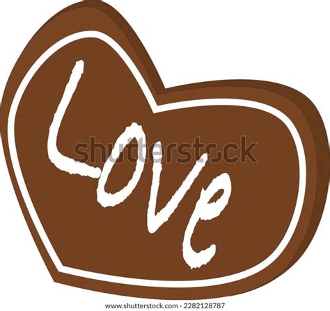 Love Text Art Design On Chocolate Stock Vector (Royalty Free ...