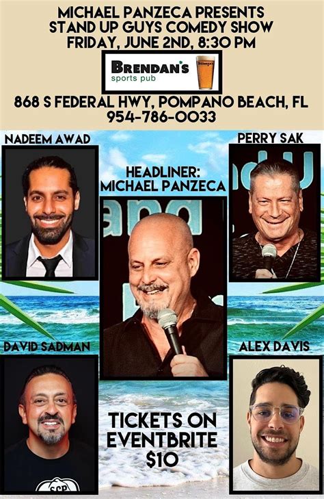 Stand Up Guys Comedy Show, Brendan's Sports Pub, Pompano Beach, 2 June 2023 | AllEvents.in