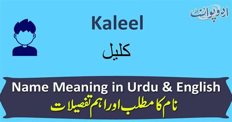 Kaleel Name Meaning in Urdu - کلیل - Kaleel Muslim Boy Name