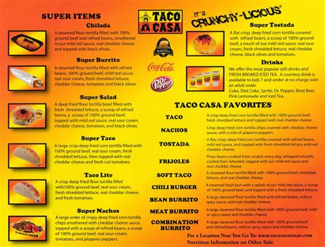 Taco Casa Rogers Menu and Reviews | NWA Food