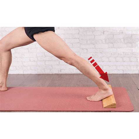 Yoga Papan Miring Betis Pergelangan Kaki Tandu Kayu Non Slip Wedge Yoga Bata Kebugaran Aksesoris