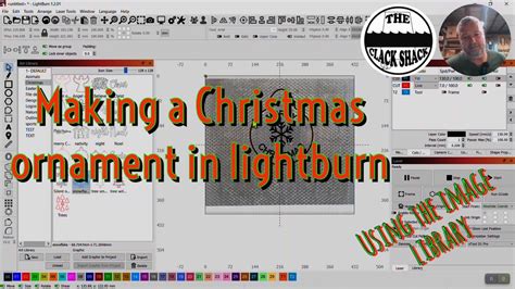 Making a Christmas ornament in lightburn- using the image library - YouTube