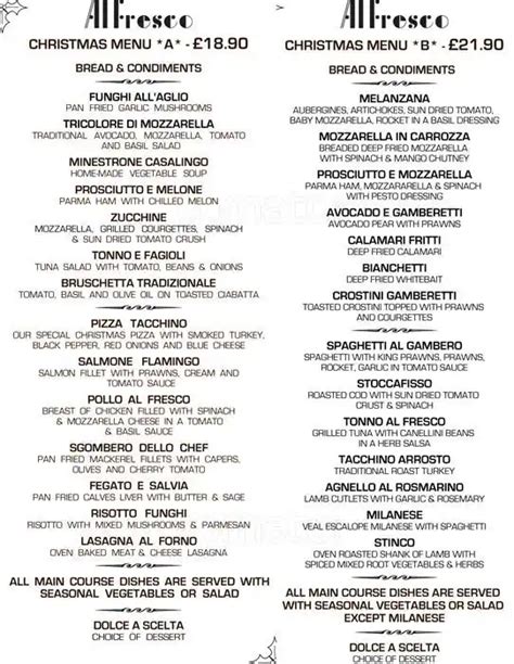 Al Fresco Menu, Menu for Al Fresco, Whetstone, London - Zomato UK