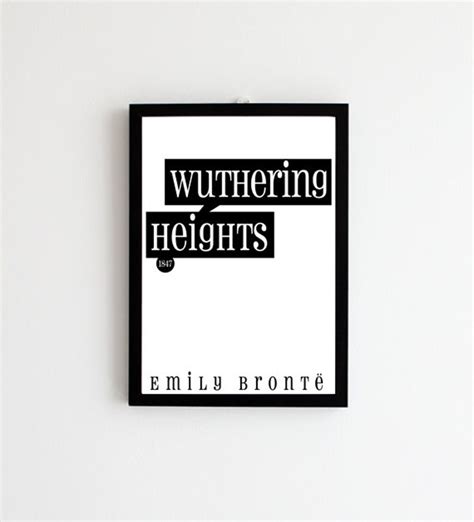 Wuthering Heights Poster Book Cover Art Emily Bronte Art - Etsy