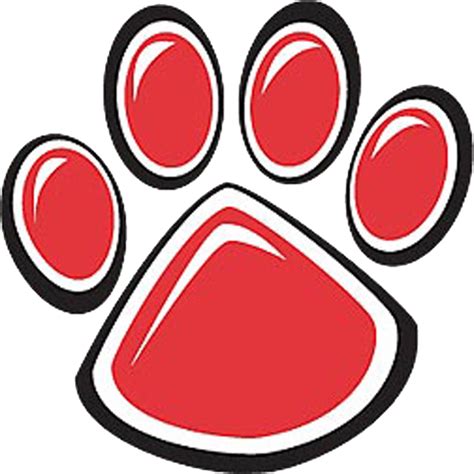 Red Paw Print Clip Art - ClipArt Best