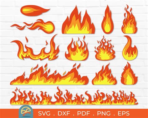 Fire Bundle Svg Fireball Svg Fire Svg Flames Svg Flame - Etsy | Clip ...