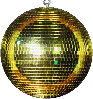 disco ball gold gif anime animated dance deco tube mirror diskokugel ...