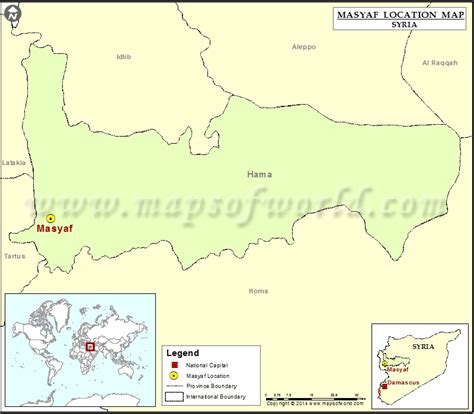 Where is Masyaf | Location of Masyaf in Syria Map