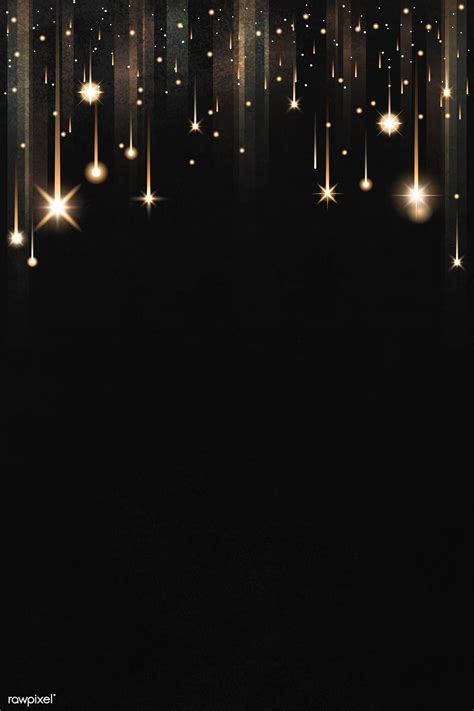 Gold sparkles patterned on black background vector | premium image by rawpixel.com / manotang ...