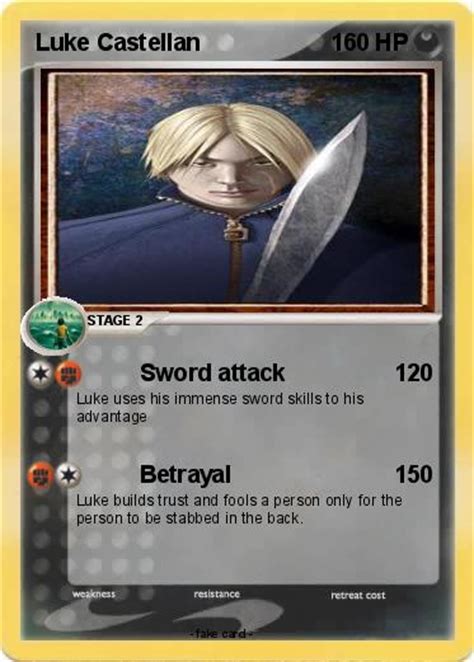 Pokémon Luke Castellan 1 1 - Sword attack - My Pokemon Card