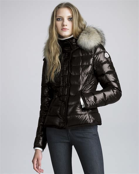 Lyst - Moncler Short Coyotetrim Lacquered Puffer Coat in Black