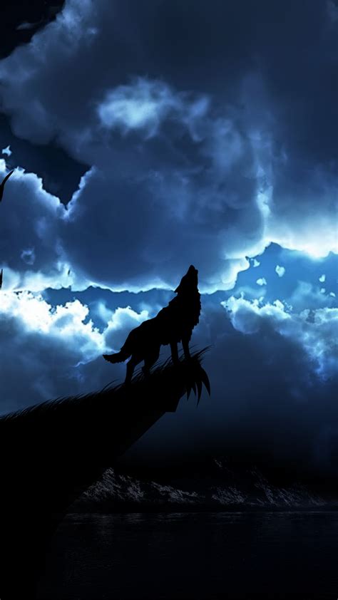 Wolf Night Wallpaper for iPhone 11, Pro Max, X, 8, 7, 6 - Free Download ...