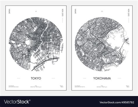 Travel poster urban street plan city map tokyo Vector Image