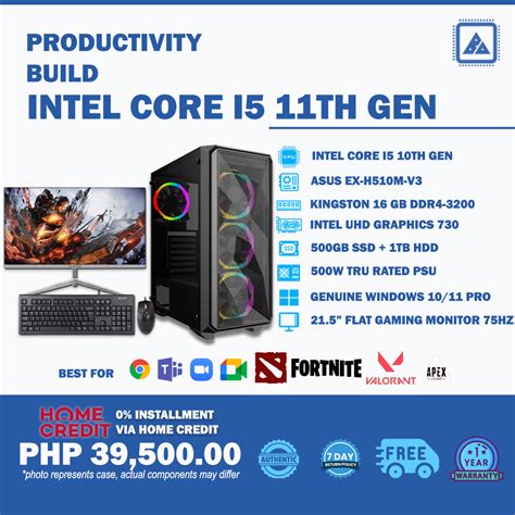 Productivity Build: Intel Core i5 11th Gen – BlueArm Computer Store