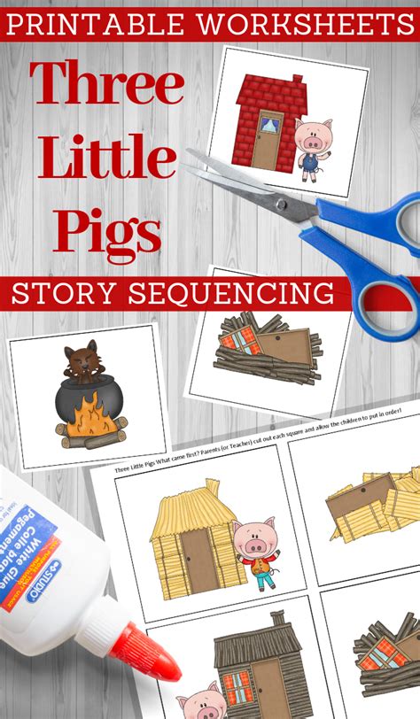 Three Little Pigs Story Sequencing Printable Cards (2023)