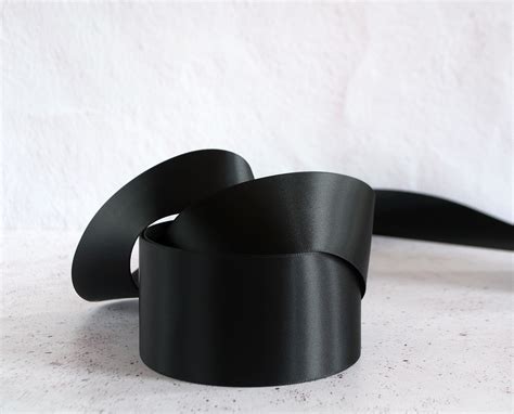 Satin Ribbon Luxury Black 60 mm x 30 m (double faced) - Online Store ...