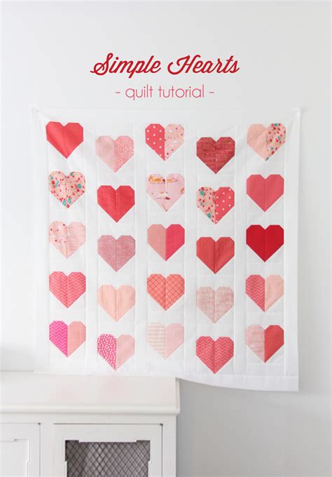 Simple Heart Quilt Pattern Simple Hearts Quilt + Free Pattern - Quilt Pattern Ideas