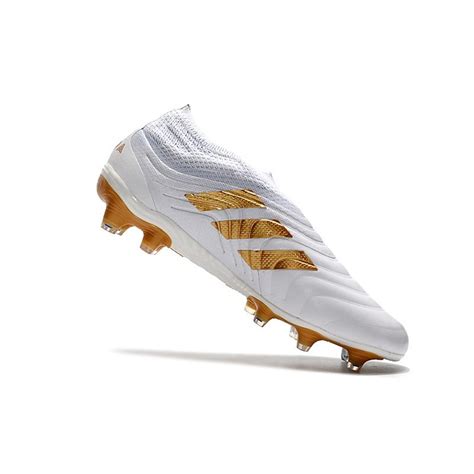 adidas Copa 19+ FG Soccer Cleats White Gold Metallic