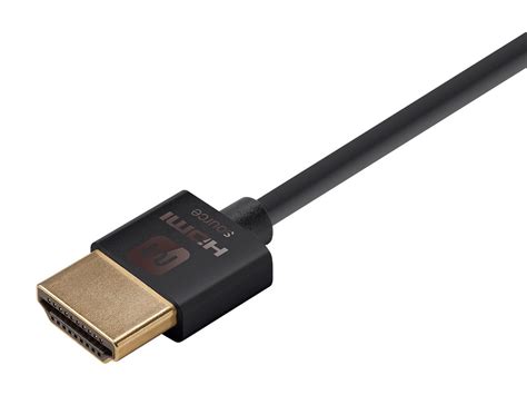 Monoprice 4K Slim High Speed HDMI Cable 1ft - 18Gbps Black 【予約販売品】