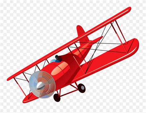 Airplane Clip Art Vector Graphics Illustration Biplane - Vintage ...