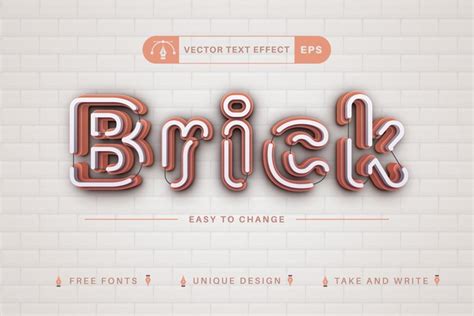 Brick - Editable Text Effect, Font Style (2326602)