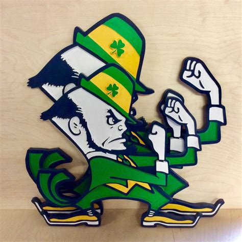 University of Notre Dame Leprechaun 3D Plaque ND Fighting - Etsy