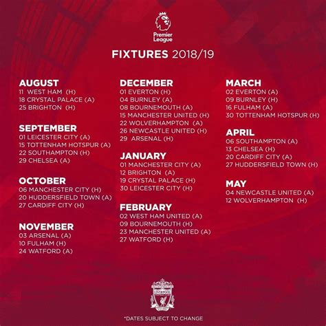 Liverpool Fc December Fixtures