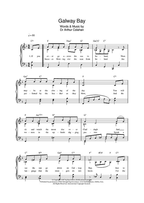 Galway Bay | Sheet music, Printable sheet music, Digital sheet music