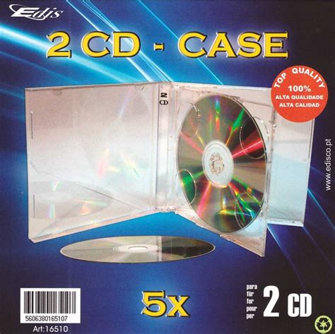 Double CD Jewel Case with Transparent Tray (5 Units) - Blank Tapes