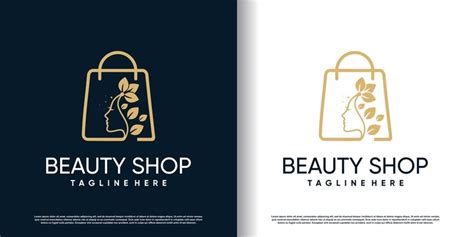 Premium Vector | Beauty shop logo template with creative style premium vector