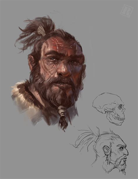 Neanderthal Head by Raph04art on @DeviantArt | Concept art characters ...