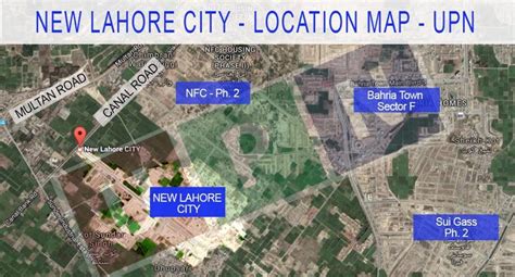 New Lahore City Location - Project by Zaitoon Group - Map and Plot Prices