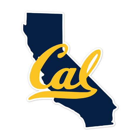 California Golden Bears State Shape NCAA Sticker