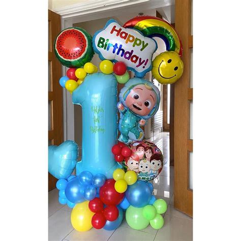 @balloonwallsuk on Instagram: “Cocomelon for First Birthday . #cocomelon #cocomelonballoons # ...