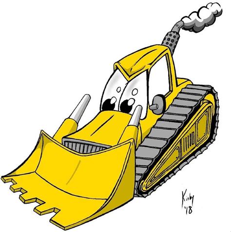 Cartoon bulldozer