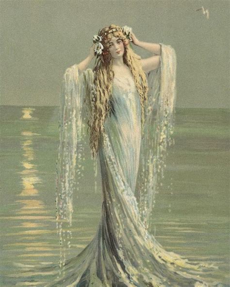 Art Nouveau Mermaid Bride Water Nymph Fairy Fairies Sea Nymph - Etsy ...