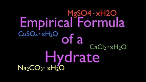 Empirical Formula of a Hydrate - YouTube