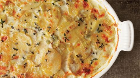 Potato and Celery Root Gratin with Leeks Recipe | Bon Appétit