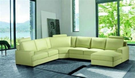 8 Appealing Green Leather Sectional Sofa Photograph Idea