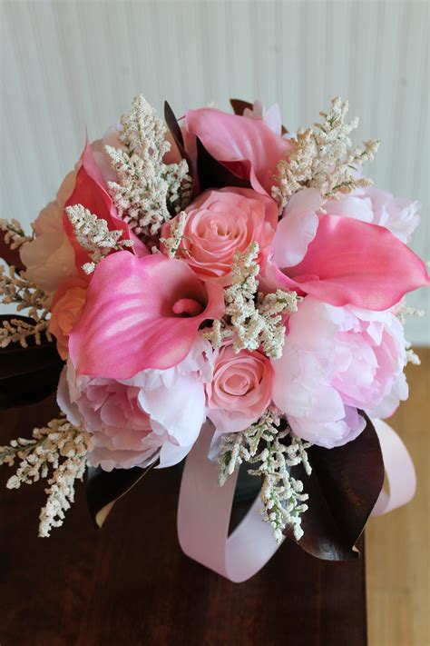 Blush Pink Bridal Bouquet Recreation in Silk Flowers — Silk Wedding Flowers and Bouquets Online ...