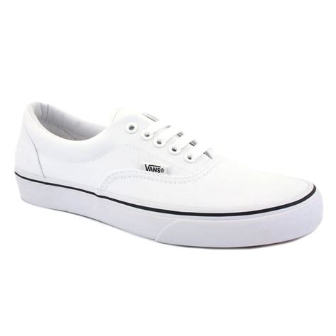 Vans Era Mens Trainers Laced Canvas White White New Shoes All Sizes | eBay