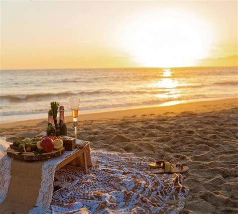 Sunset picnic ~ Romance on the beach | Beach picnic, Picture, Beach