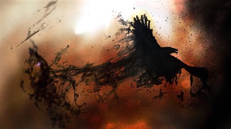 Black bird illustration, raven, digital art, birds, artwork HD wallpaper | Wallpaper Flare