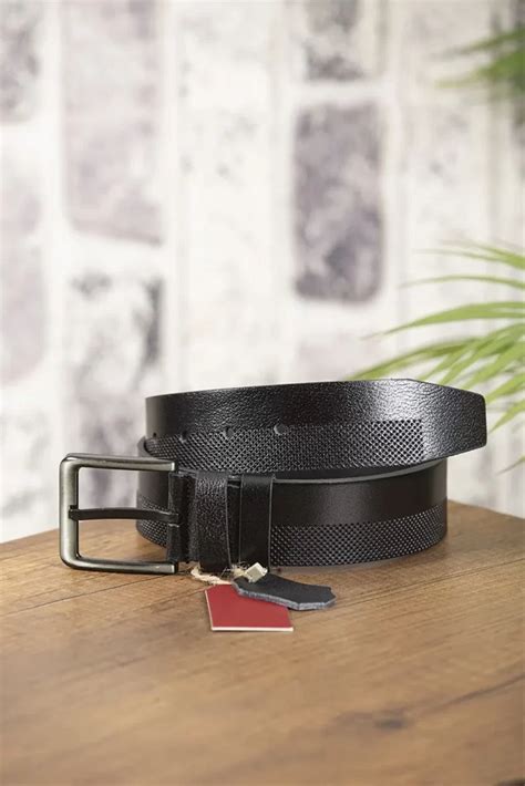 Buy Black Gents Belt For Jeans - LeatherBeltsOnline.com